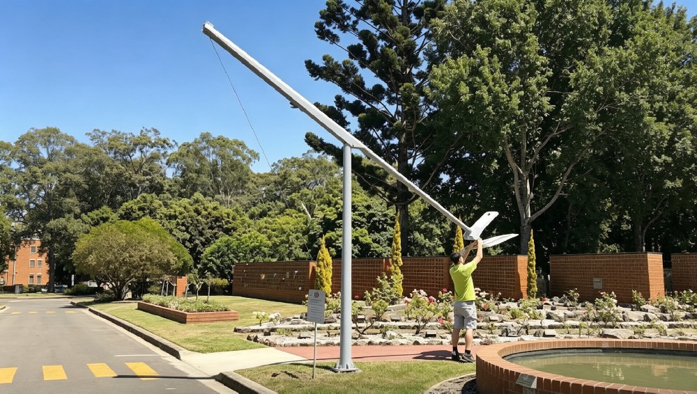 Mid-Hinged Lighting Poles | Ground-Servicing Poles for Restricted-Clearance Sites