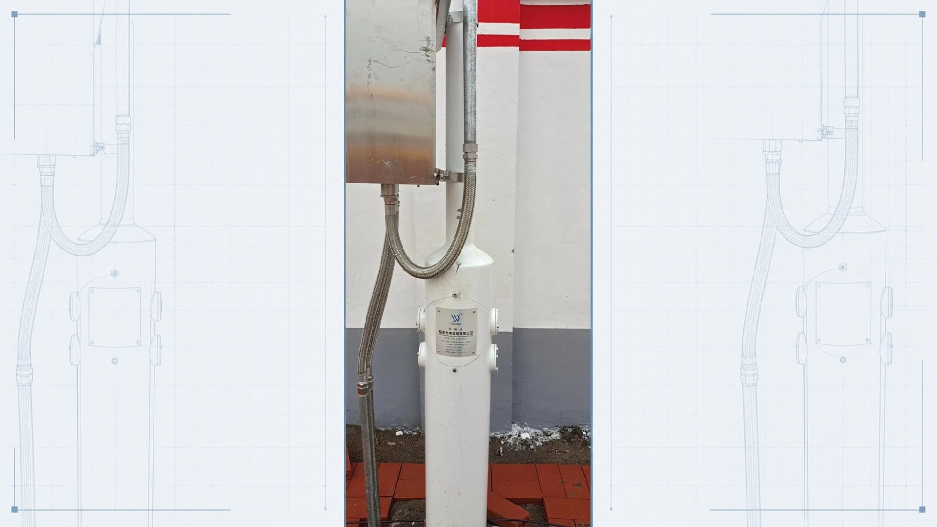 Base-Hinged Pole Foundation and Base Plate Connection Detail